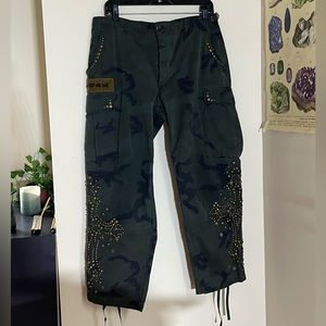 Camo print cargo pants